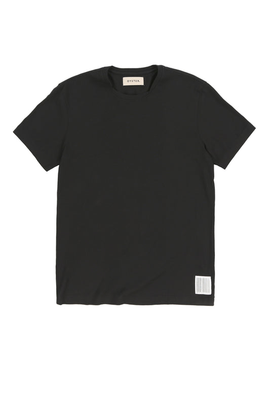 OYSTER NECK LAYERING TEE (BLACK)