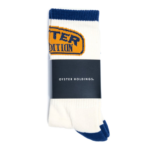 Oyster Expedition Socks (Off White/Navy/Yellow)