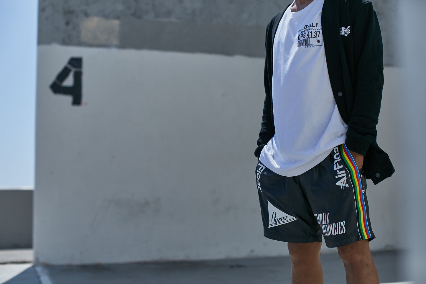 Chenille cardigan (Black/Multi)