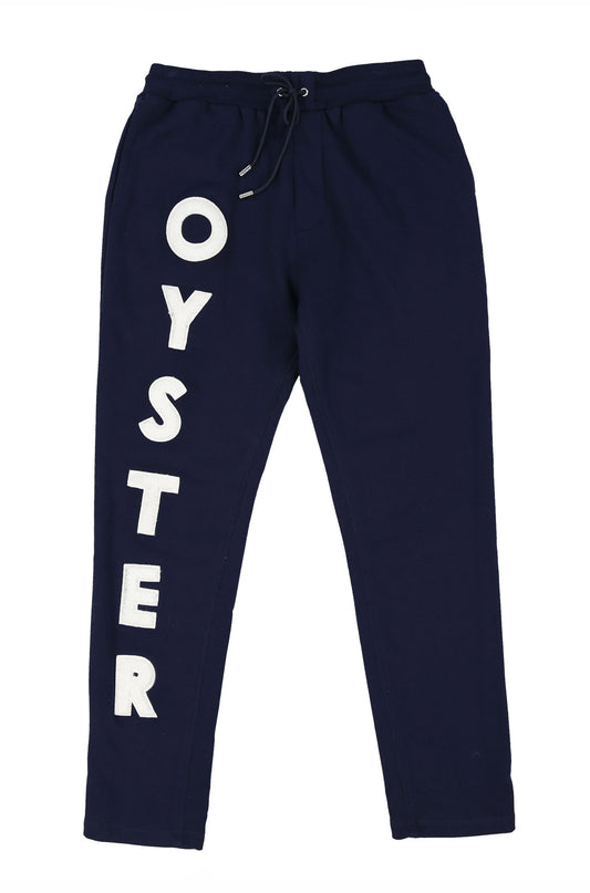 Oyster logo chenille sweatpants (Navy)