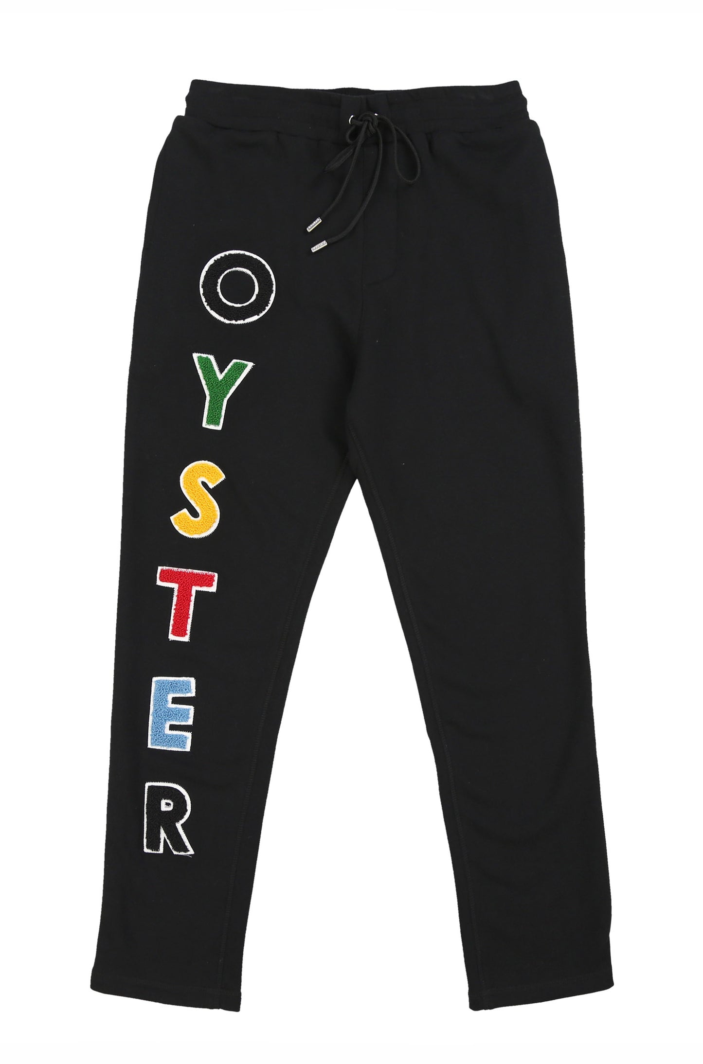 I Oyster logo chenille sweatpants ( blk / multi )