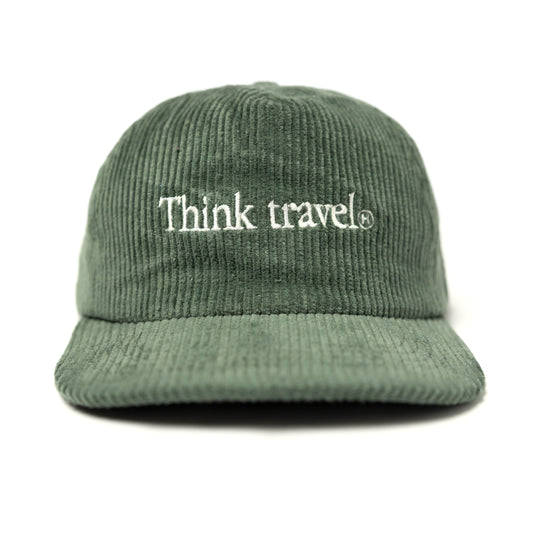 Think Travel Corduroy Hat (Olive Green)
